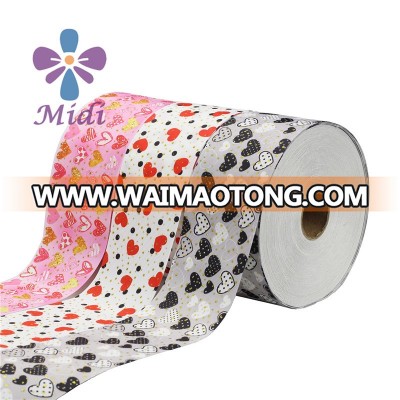 Valentine's day  sweet love Roll Gifts Webbing cusom made printed grosgrain for garment accessories