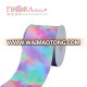 Ribbon factory supply 3 inch high quality rainbow ombre ribbon for cheer bows